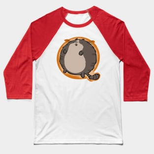 Grey Tabby Sphere Cat Baseball T-Shirt